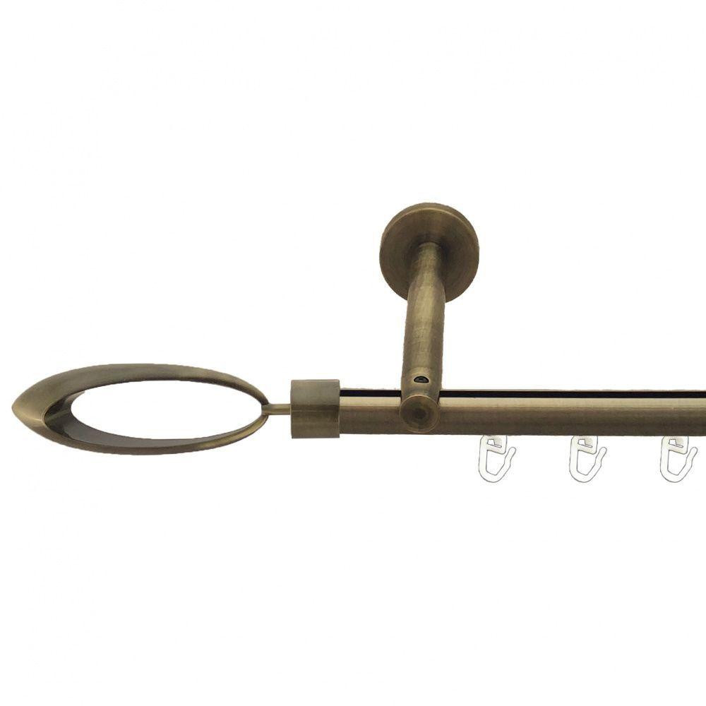 Карниз Orvit Венеція металевий однорядний циліндр+профіль (16 см) профільна труба  Антик 19 мм 300 см Львов - изображение 1