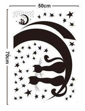 Интерьерная наклейка на стену Пара котиков Киев - изображение 4