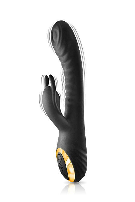 Силіконовий вібратор RABBIT MY MAHARANI BLACK EMPIRE VIBRATOR Sex Aura Київ - фото 4
