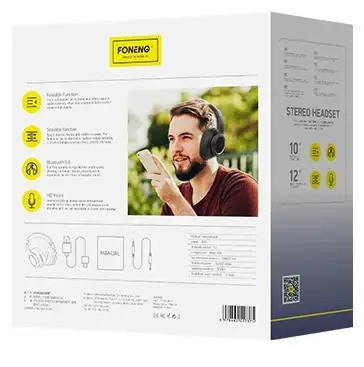Bluetooth-гарнітура Foneng BL50 Bluetooth Headset (BL50-BH) Чорний Харків - фото 3