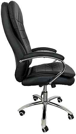 Офисное кресло руководителя Tehforward Valensia хром Anyfix Черный Киев