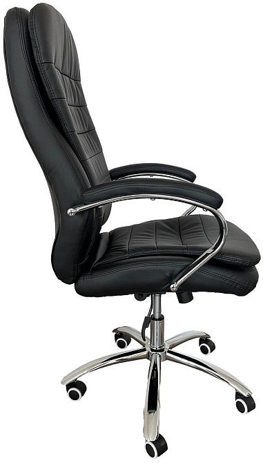 Офисное кресло руководителя Tehforward Valensia хром Anyfix Черный Киев - изображение 5