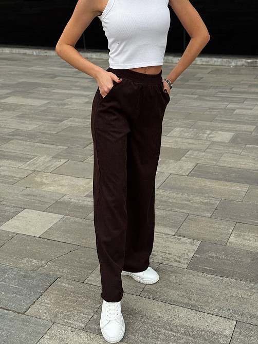Женские вельветовый штаны палаццо 