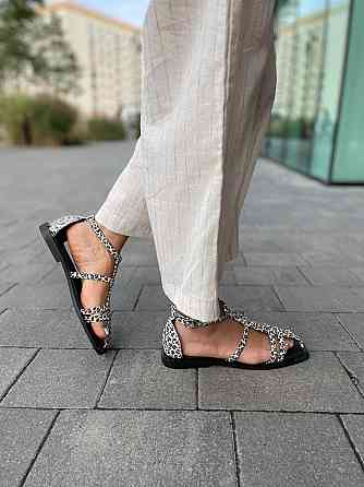 Notta bene Босоніжки жіночі леопардові Notta bene BS-0124 літні шкіряні / Зручне літнє взуття н Коломыя