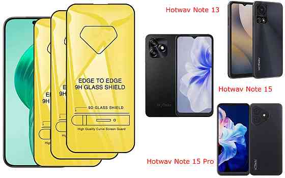 Захисне скло DefenzoGlass для Hotwav Note 13, Note 15, Note 15 Pro – подвійна міцність Київ