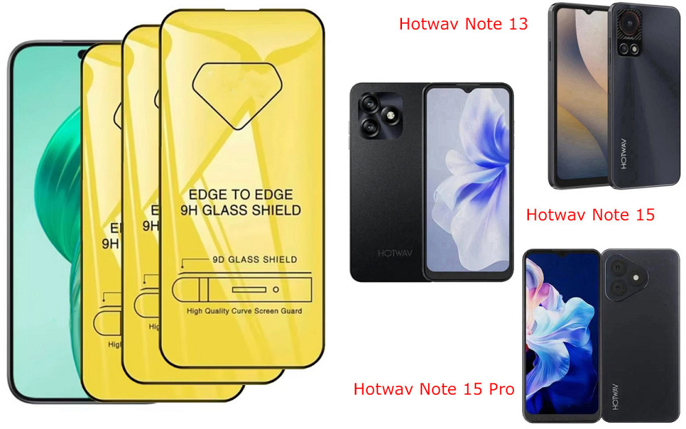 Захисне скло DefenzoGlass для Hotwav Note 13, Note 15, Note 15 Pro – подвійна міцність Київ - фото 1