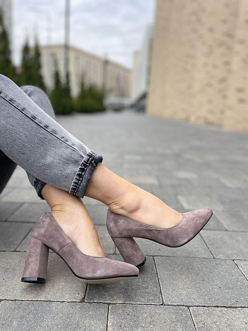 Nivelle Туфлі жіночі NIVELLE капучино натуральна замша 38р. 40р. каблук 9 см (1592/8051-8045) Коломия - фото 9