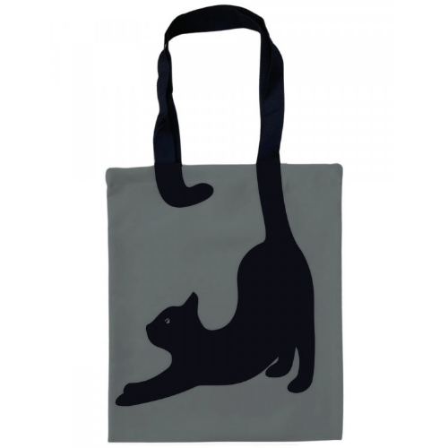 Сумка-шопер 35*40см Кішка ручка-хвіст сірий габардін Кварта Житомир