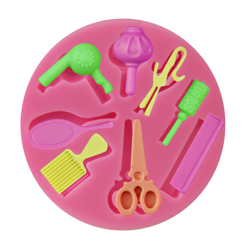 Силиконовый молд Парикмахерская 8 см розовый Киев - изображение 8
