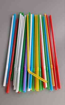 Трубочка d4.8-24см Мікс з гофрою (200 шт) Харків