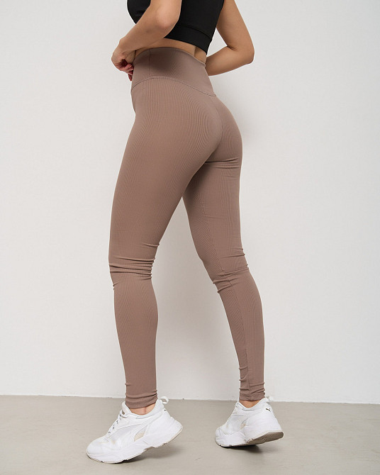 Лосини жіночі в рубчик Nicoletta 10076 Бежевий, M Київ - фото 3