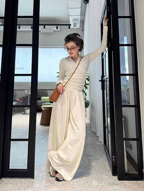 Женский стильный повседневный комплект двойка ангора Молочный, 42/44 Одесса - изображение 7