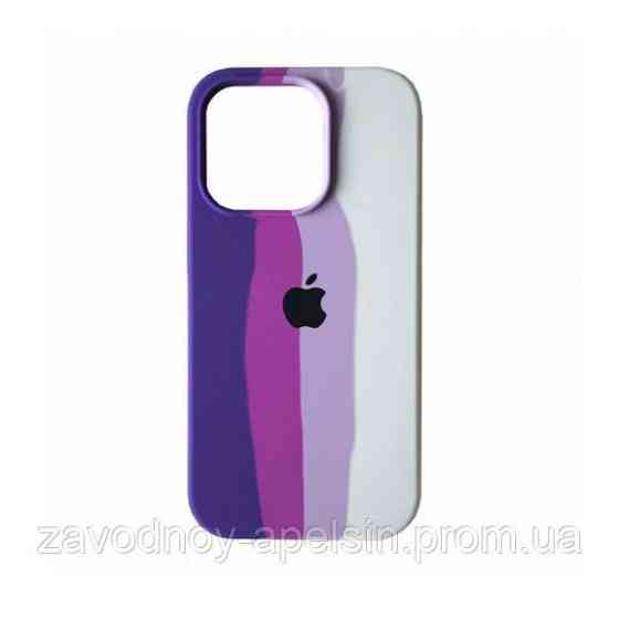 Iphone 14 Чохол мікрофібра Веселка Rainbow Одеса