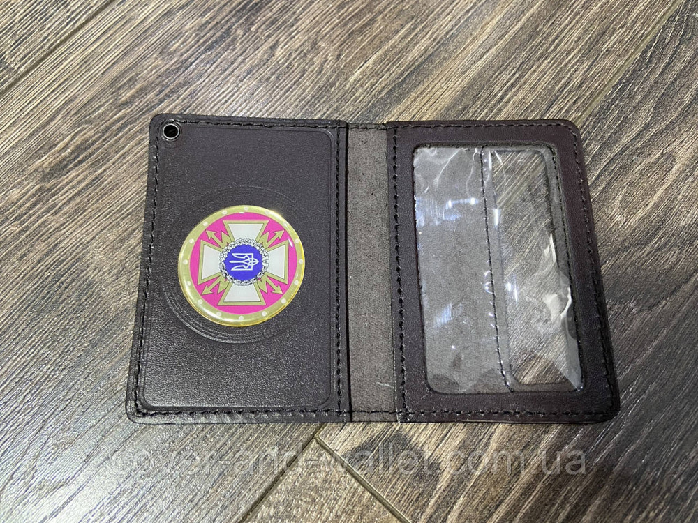 Шкіряна обкладинка ДССЗЗІ держспецзв'язок з пластиковим шевроном Київ - фото 6