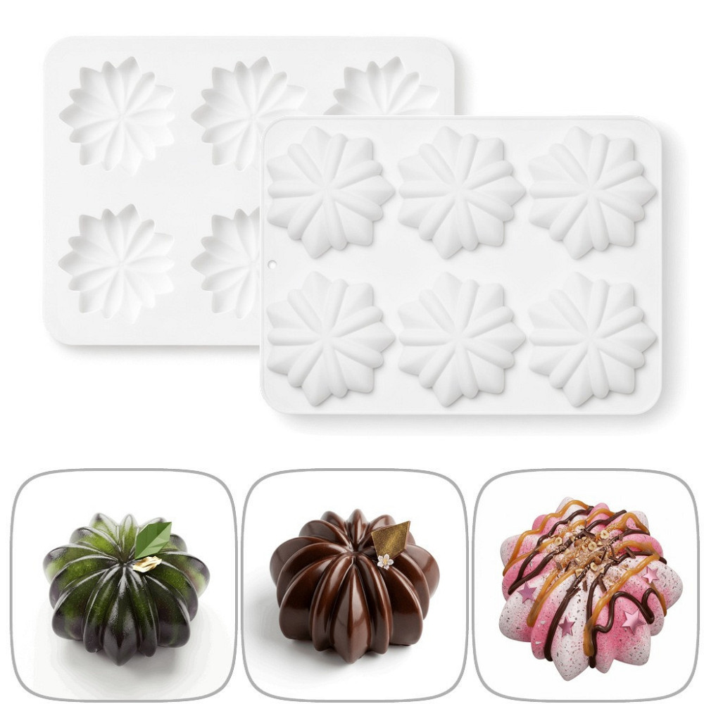 Молд форма силиконовая для выпечки и изготовления сладостей, корпусных холодных десертов на 6 порций 22.5*16.5*3.37 см Каменец-Подольский - изображение 4