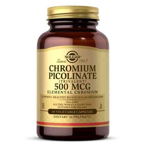 Хром пиколинат (Chromium picolinate), Solgar, 500 мкг 60 капсул Киев