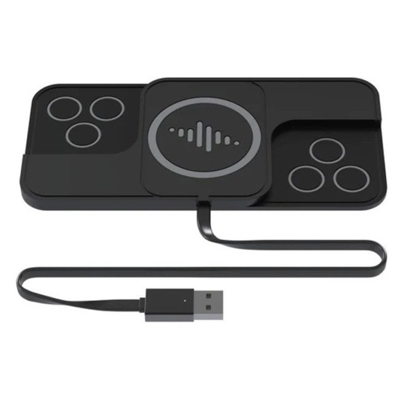 Бездротовий зарядний пристрій килимок в авто 3C 15W (Чорний) Миколаїв - фото 2