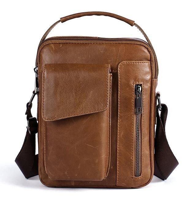 Сумка мужская гладкая Vintage 14707 Cветло-коричневая Киев - изображение 1