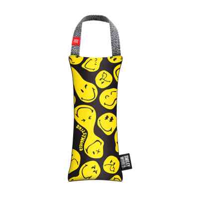 Іграшка для собак WAUDOG Fun з пищалкою "Смайли на чорному" M (630-0181) Вінниця