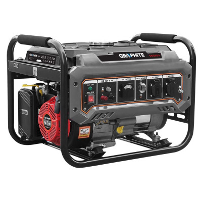 Генератор Graphite 230V (1 фаза), 2/2.2kW, ручний старт, AVR, 40кг (58G904) Вінниця - фото 1