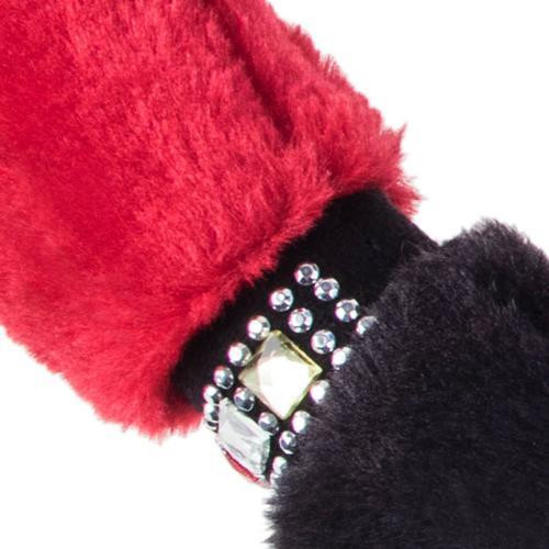 Чохол на кермо VLOD-F93 BK/RD M чорний/червоний з мехом Харків - фото 6