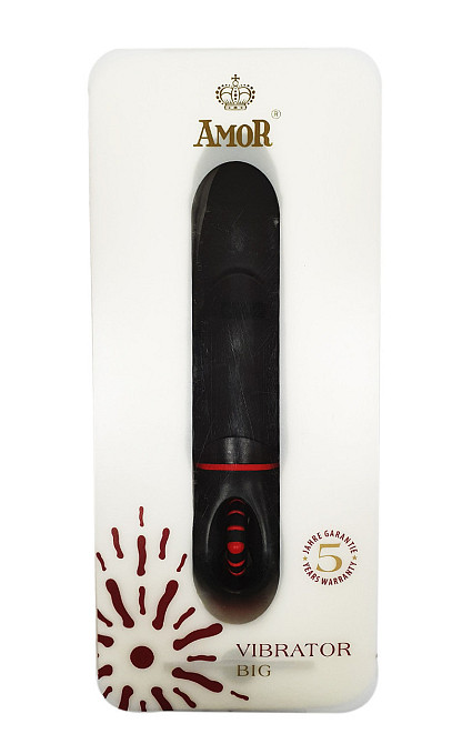 Вібратор з оригінальним дизайном і ребристою поверхневістю AMOR BIG VIBRATOR ANGELUS Black (Застосунок НЕ Sex Aura Київ - фото 1