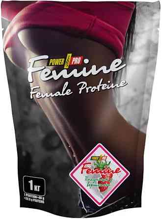 Сывороточный протеин для женщин Power Pro Femine-PRO 1 кг клубничный крем Киев