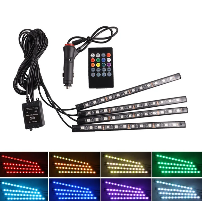 Подсветка салона авто RGB с пультом и музыкой Киев - изображение 4