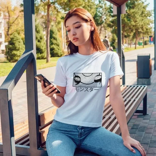 Футболка чоловіча з  принтом Наруто Глаза Обіто Black Edition Розмір 48 Anime0021 Дніпро - фото 3