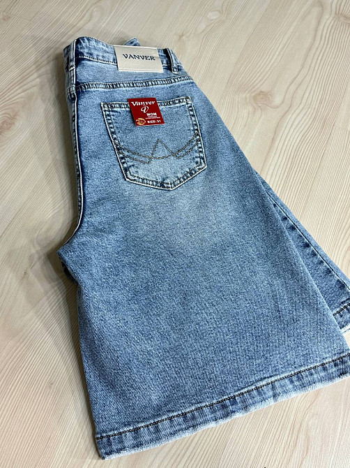 Шорты женские джинсовые Vanver 2050 бермуды стрейчевые большие размеры голубые, голубой, З8, 38, 102 см, 132 см Киев - изображение 17