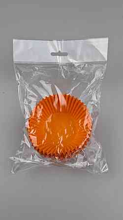 Тартолітка для кексів 140А кругла жовтогаряча D55 H42,5 (100 шт.) (1 уп.) Харків