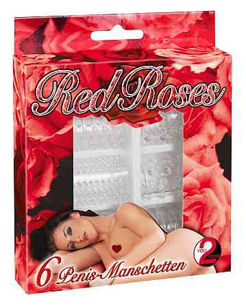 Набор насадок на пенис Red Roses Penis Ring Set 6 pcs Sex Aura Киев