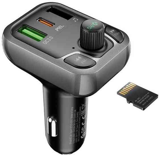Автомобільний FM модулятор Borofone BC38 bluetooth PD20W+QC3.0 Вінниця