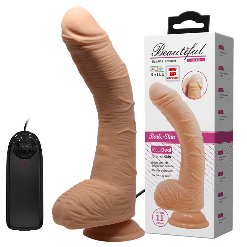 Вібратор - Beautiful Encounter Alex Vibrating Dildo Flesh Sex Aura Київ - фото 1