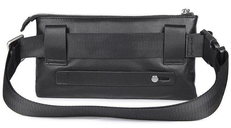 Сумка поясная кожаная Vintage 14953 Черная Киев - изображение 8