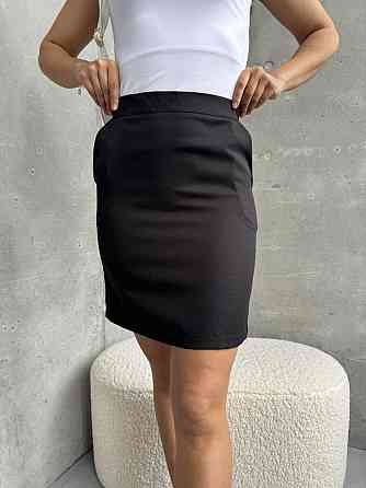 Базова жіноча коротка спідниця олівець Чорний, 48 Одеса