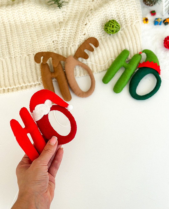 Новогодняя герлянда из фетра ручной работы - НО-НО-НО Киев - изображение 5