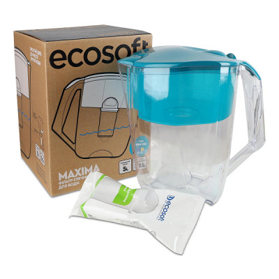Фильтр-кувшин Ecosoft Maxima 5л (3.5л очищеної води) з фільтр-картриджем, аква грін (FMVMAXIMADGECO) Винница - изображение 7