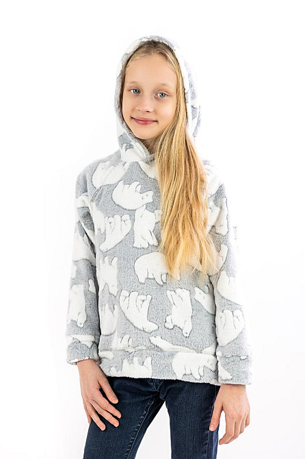 Худі дитяче, бежеве, сірий меланж топ Крохатушка одяг Київ - фото 4