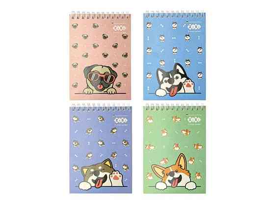 Блокнот на пруж. PUPPIES, А6, 40арк. карт.обкл., KIDS Line ZB.12140 ТМ ZiBi Solmir Київ