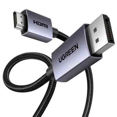 Кабель мультимедійний DisplayPort M to HDMI M 3.0m V2.0 4K30Hz DP125 black Ugreen (35843) Вінниця