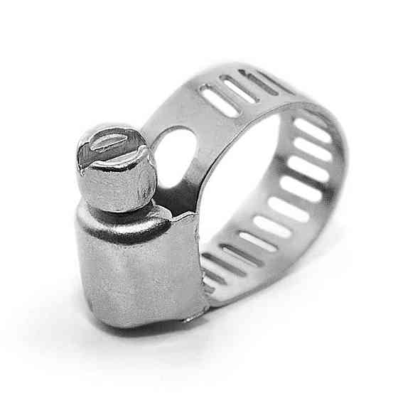 Хомут стальной оцинкованный 8 мм D 6-16 мм. Мукачево