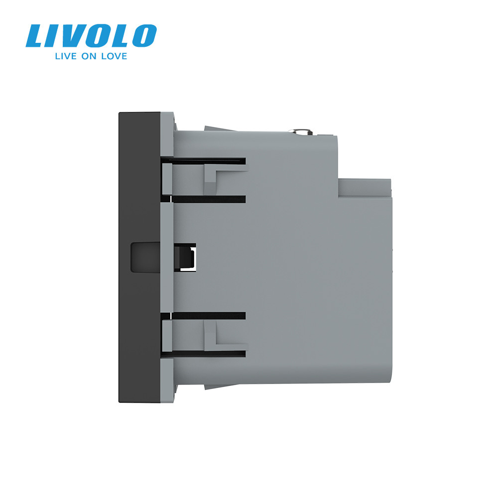 LIVOLO USB Type-C розетка LIVOLO, PD 45W, Power Delivery, швидка зарядка, чорна, модуль (VL-FCU Коломия - фото 5