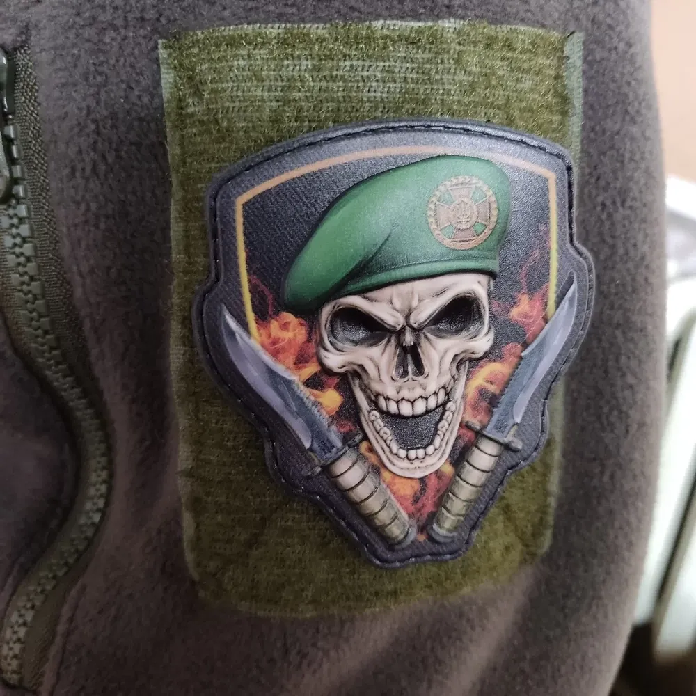 Патч / шеврон Череп у береті ДПСУ об'ємний Запоріжжя - фото 3