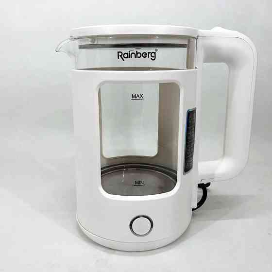 Потужний кухонний чайник Rainberg, Хороший електричний чайник скляний електричний QT-41 Львів