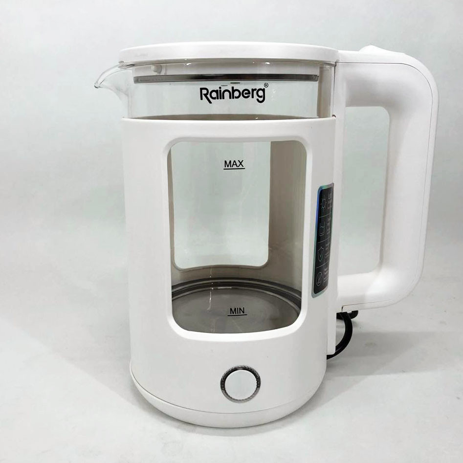 Потужний кухонний чайник Rainberg, Хороший електричний чайник скляний електричний QT-41 Львів - фото 5