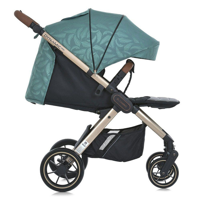 Коляска дитяча EL CAMINO DYNAMIC PRO Special Mint прогулянкова з чохлом та дощовиком М'ятна з пір'ячками (ME 1053G-2) Чернігів - фото 6