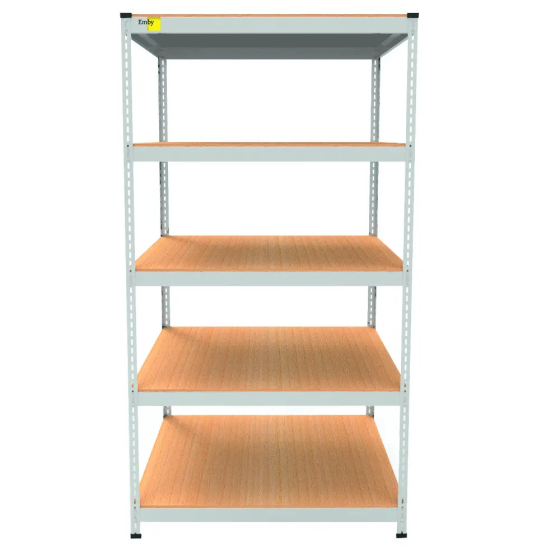 Металлический стеллаж Emby Light Series (размер 1800х900x600мм) 5 полок ДСП до 100кг Белый Винница