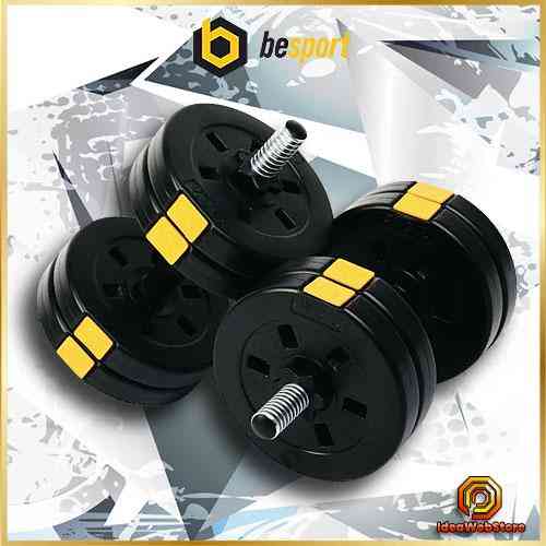 Комплект набір нових розбірних гантелей Besport 2 шт. по 11 кг, що мають вагу 22 кг, набори з дисками, млинці Київ