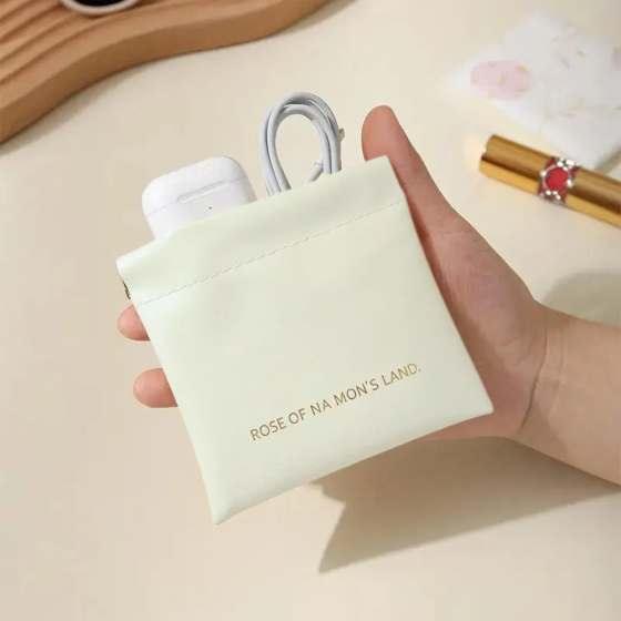 Косметичка для хранения аксессуаров портативная,футляр для мелочей на магнитной клипсе,белый Каменец-Подольский